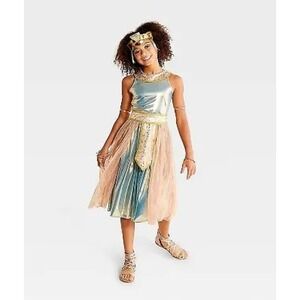 Queen of the Nile Halloween Costume Dress with Accessories Girl's Medium New 8